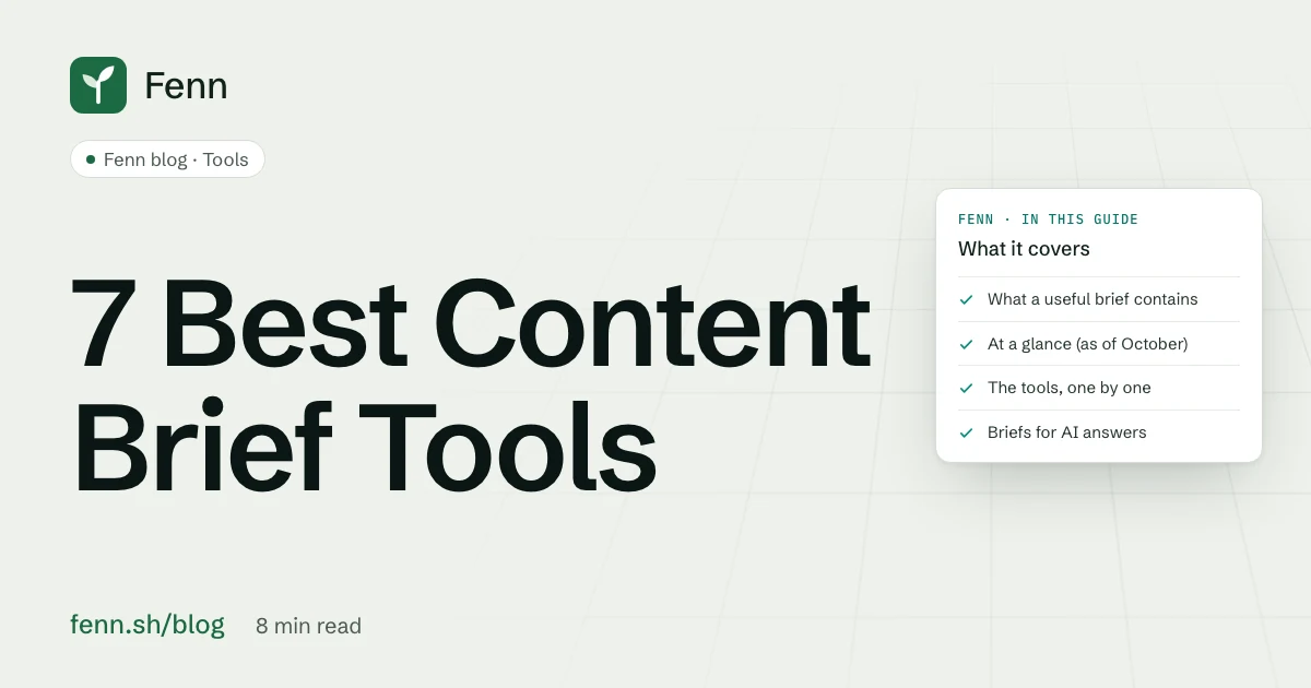 7 Best Content Brief Tools
