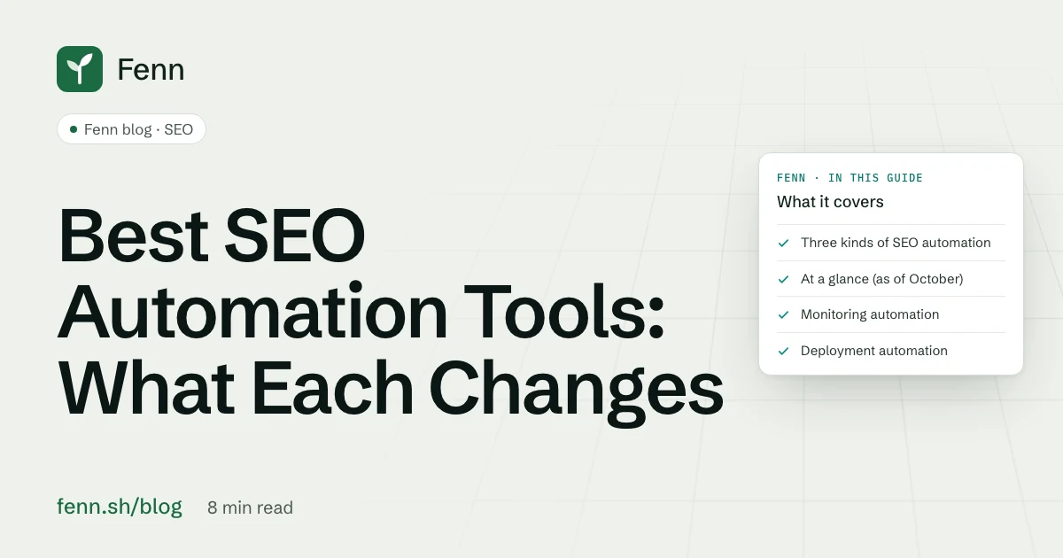 Best SEO Automation Tools: What Each Changes
