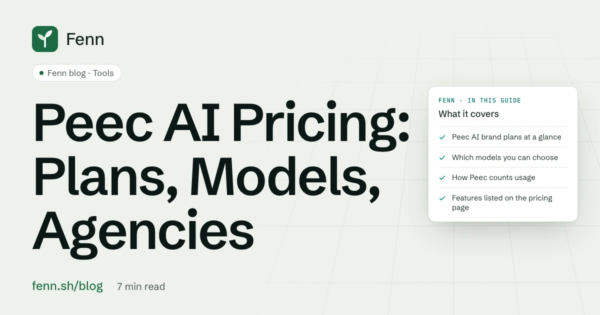 Peec AI Pricing: Plans, Models, Agencies