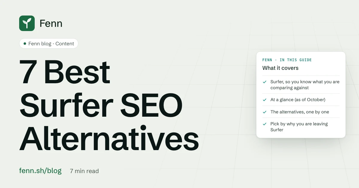7 Best Surfer SEO Alternatives